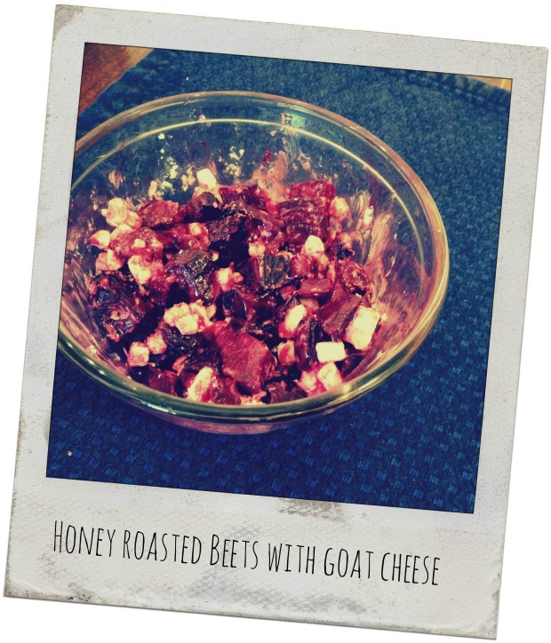 honey roasted beets with goat cheese