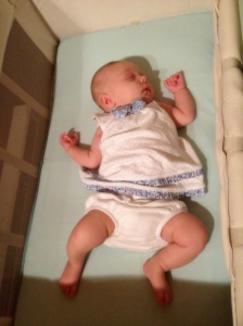 Proof that she slept in the bassinet!